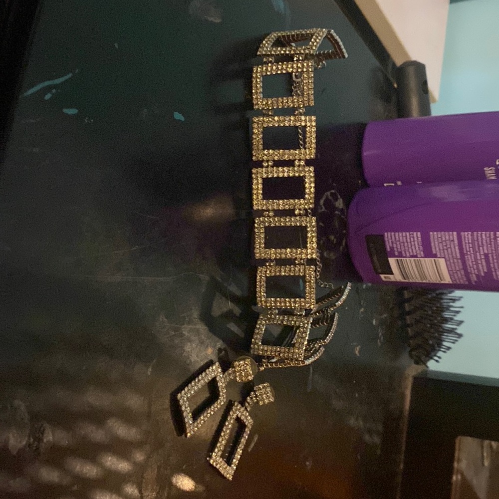 necklace with matching earrings
